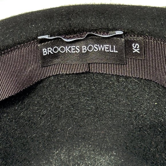 BROOKES BOSWELL HAT Cassie in Black Velour Felt size XS - Picture 8 of 9